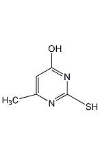 4-羟基-2-巯基-6-甲基嘧啶结构式