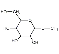 α-D-甲基葡萄糖甙结构式