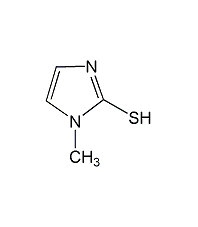 2-巯基-1-甲基咪唑结构式