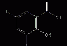 3,5-二碘水杨酸结构式